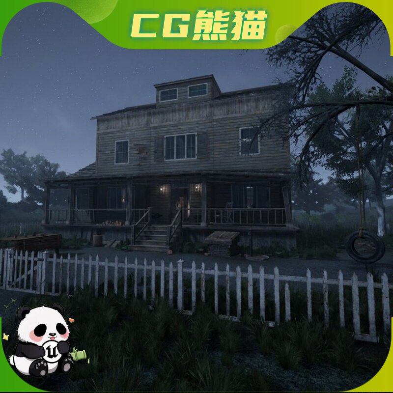 UE5虚幻5 Horror House 游戏阴森恐怖房屋小屋模型场景