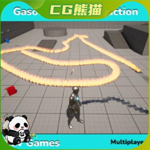 UE5虚幻5 Gasoline Fire Interaction - Multiplayer 汽油火交互
