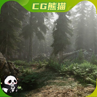 UE5虚幻5.2-5.8 Pine Forest Pack 扫描大自然松树林场景
