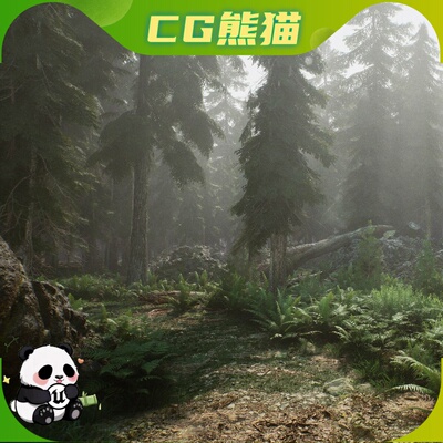 UE5虚幻5.2-5.8 Pine Forest Pack 扫描大自然松树林场景