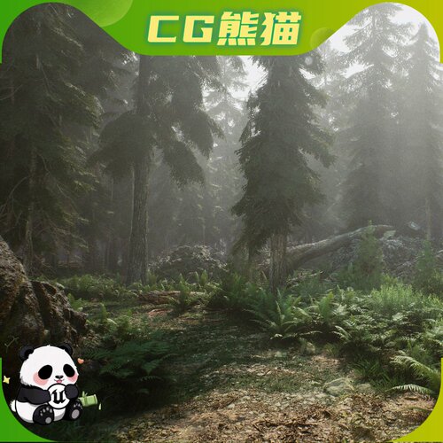 UE5虚幻5.2-5.8 Pine Forest Pack 扫描大自然松树林场景