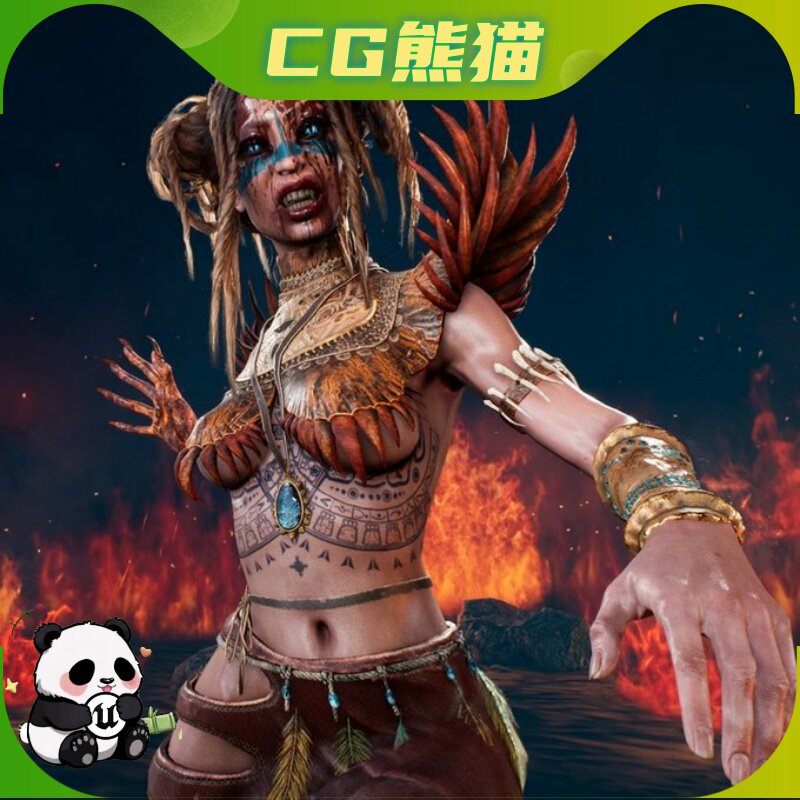 UE5虚幻5 Maya Priestess 玛雅时代祭司角色模型 乐器咨询