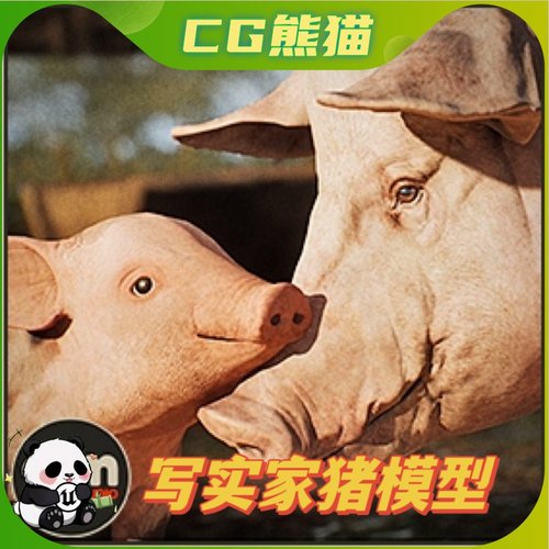 UE4虚幻5 Animalia - Pig (pack) 写实猪猪模型含动画 永久更新