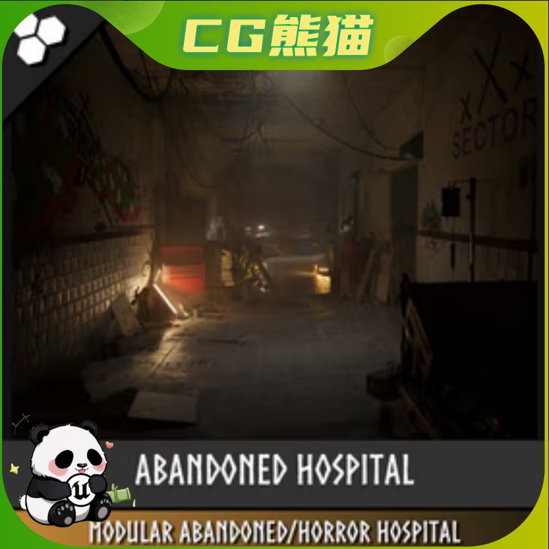UE5虚幻5 Hospital Abandoned Horror Modular Asylum 废弃医院