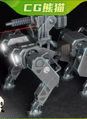 UE4虚幻5 Combat Robot Dog 未来科幻武装战斗机械狗角色