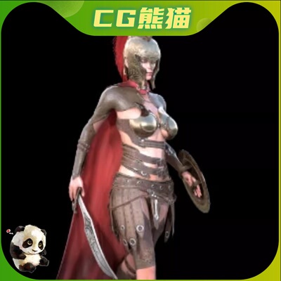 UE4虚幻5 Gladiator Girl - (Modular) 模块化角斗士女孩角色模型