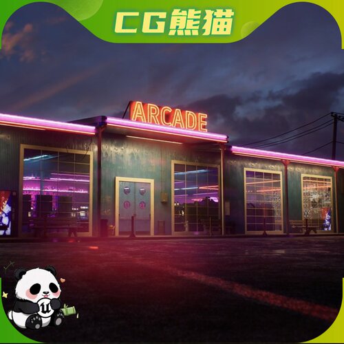 Arcade Game Saloon  街机游戏厅场景 咨询乐器