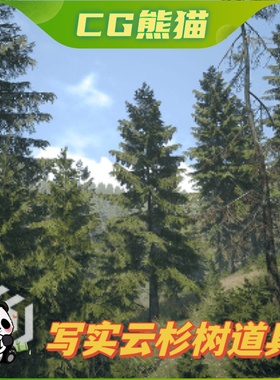 UE4虚幻5 Trees: Spruce tree 云杉树树木森林道具模型