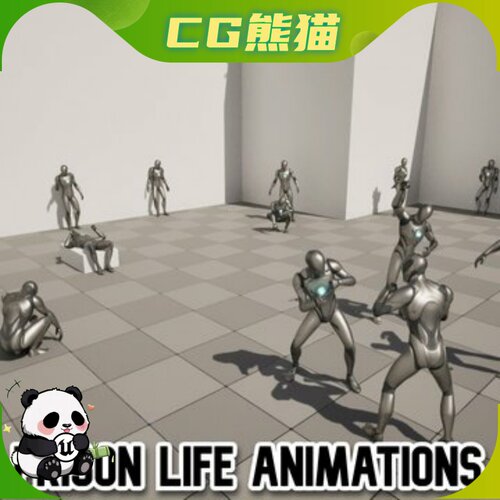 UE5虚幻5.3-5.7 Prison Life Animations 监狱坐牢生活动画包