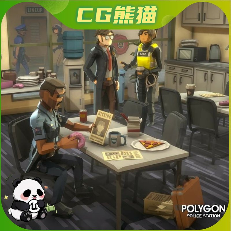 UE4虚幻5 Police Station Pack - Synty POLYGON 低多边形警察局