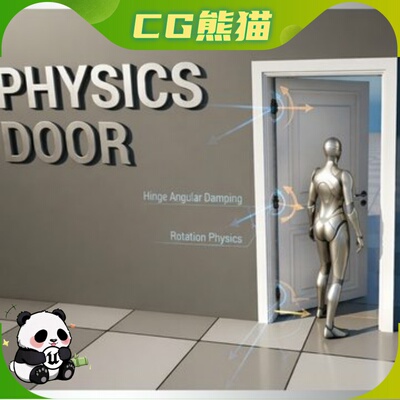UE5虚幻5.4-5.7 Physics Door System 物理门系统模板