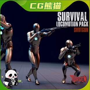 UE5虚幻5.3-5.7 Survival Locomotion Pack Shotgun 猎枪生存动画