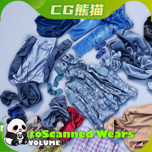UE5虚幻4 PhotoScanned Wears Vol.1 照片扫描服饰游戏模型