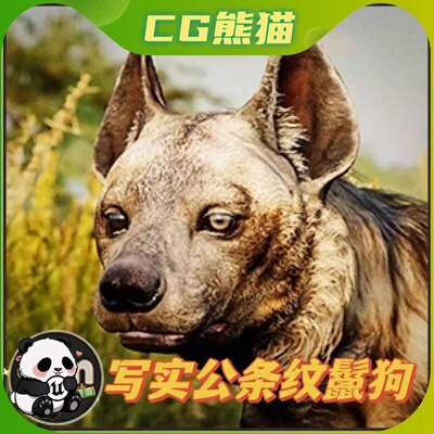 Unity3D Animalia - Striped Hyena (male) 鬣狗角色带动画