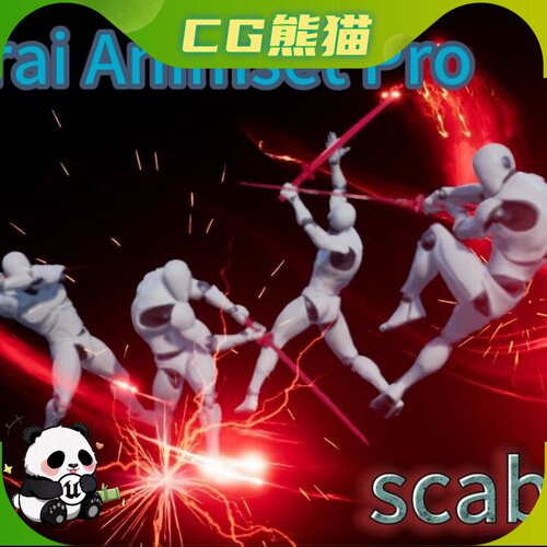UE4虚幻5 Two-Handed Katana Samurai Animset Pro 双手武士刀