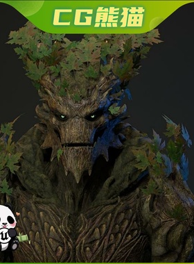 UE4虚幻5 Golem_2 低多边形模型RPG游戏树精魔像傀儡角色带动画