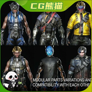UE5虚幻5 Hero Modular SciFi Character Pack 英雄模块科幻角色