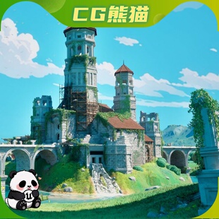 UE5虚幻5.2-5.7 Stylized Castle Ruins 风格化城堡遗址场景