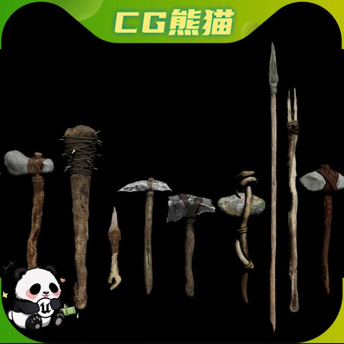 UE5虚幻5 Primitive Weapons 石器时代原始武器模型