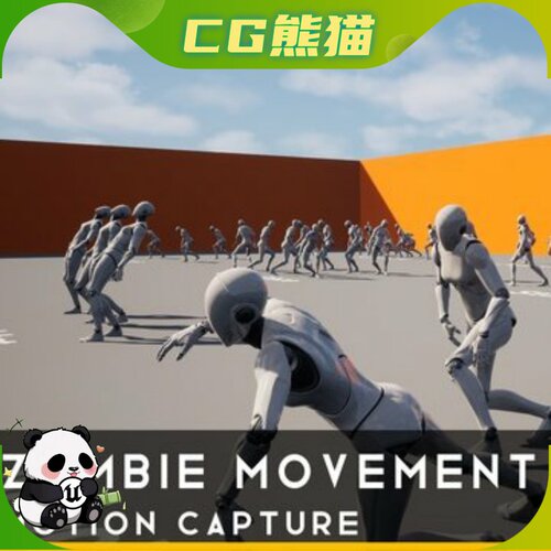 UE5虚幻5 Zombie Animation Vicon Mocap 游戏僵尸丧尸移动动画