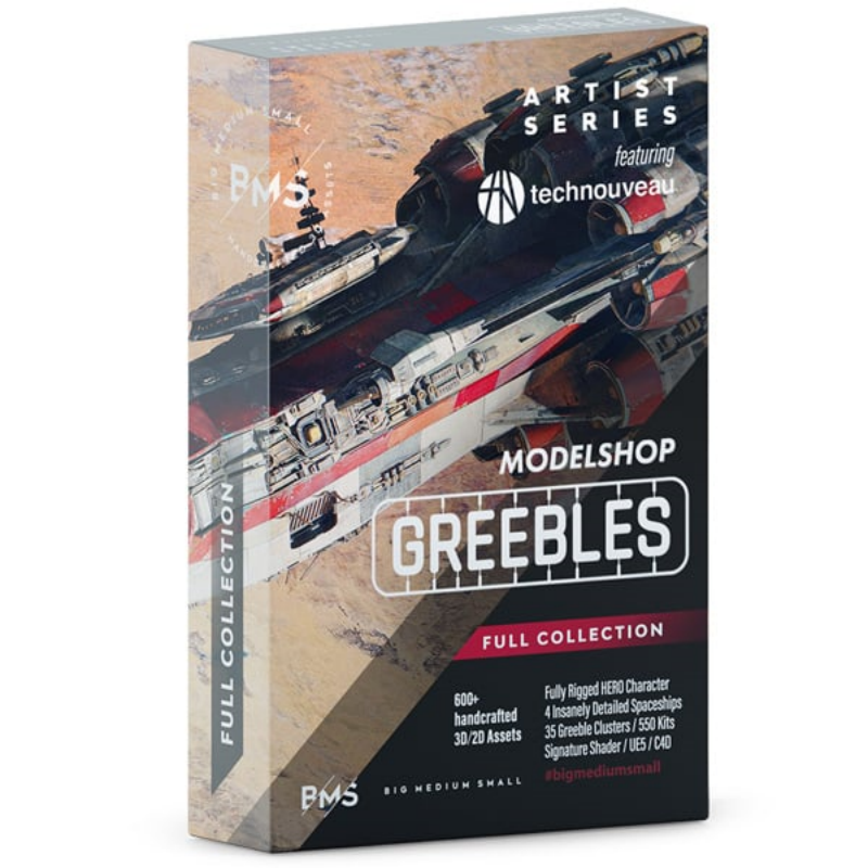 Modelshop Greebles Collection 太空战舰军事模型高精度Gumroad