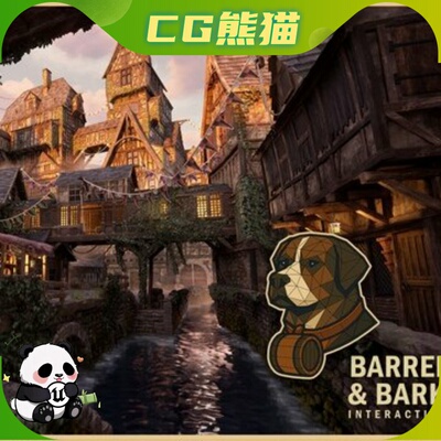 UE5.5-5.7 Medieval Canal Village Environment 中世纪运河村庄
