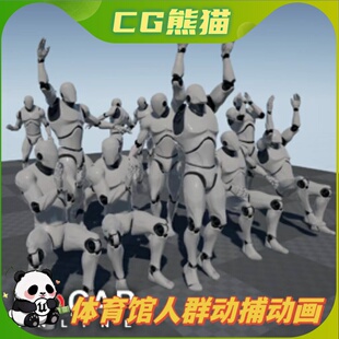 Mocap UE4虚幻5 Crowd Stadium 体育馆人群动作动捕动画 Pack
