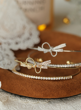 轻奢蝴蝶结双层开口手镯女高级感