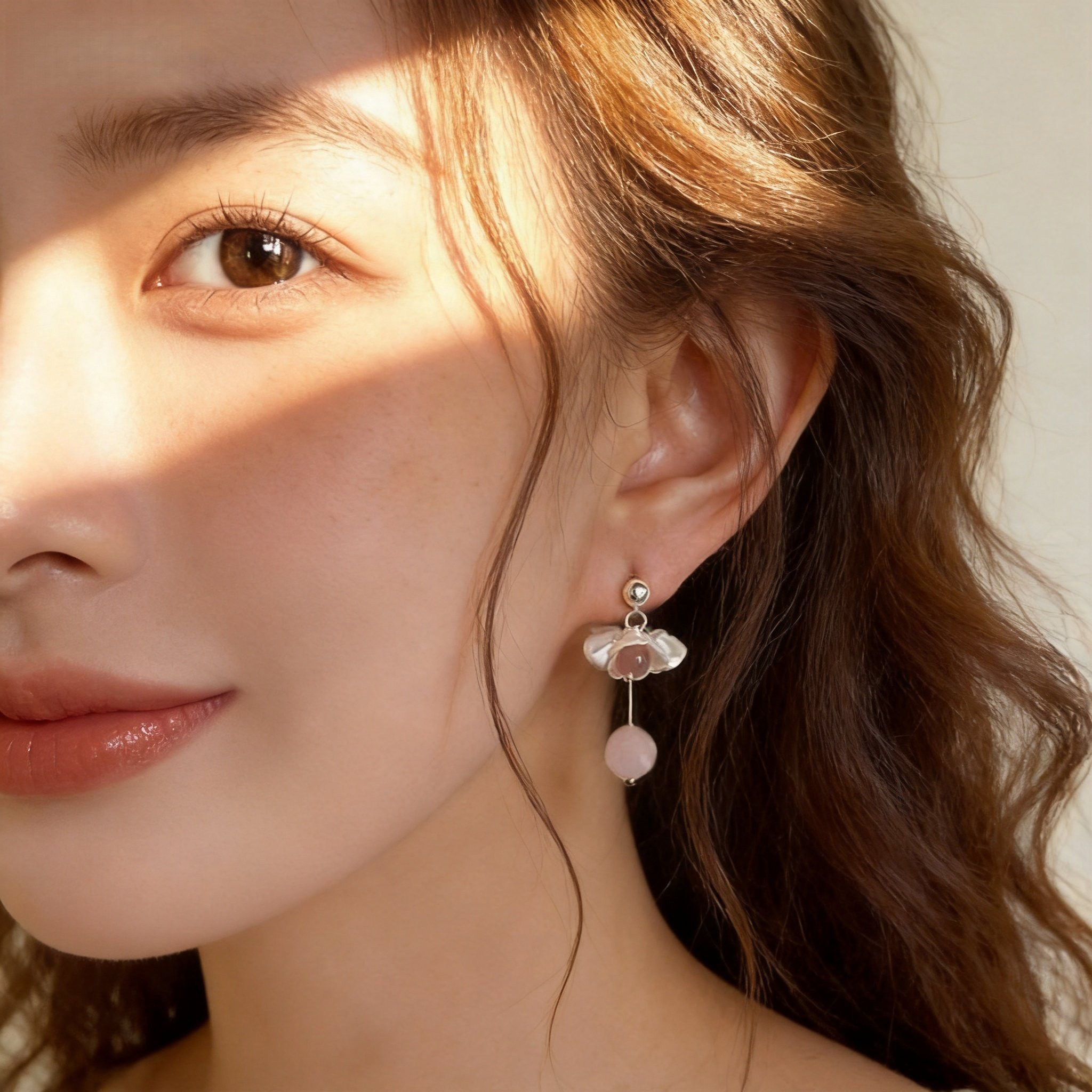 夏日小清新甜美可爱小花朵耳环女