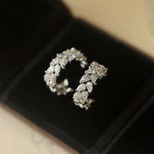 欧美风超闪圆形合成锆石耳环2026新款 小众设计感高级轻奢耳饰 爆款