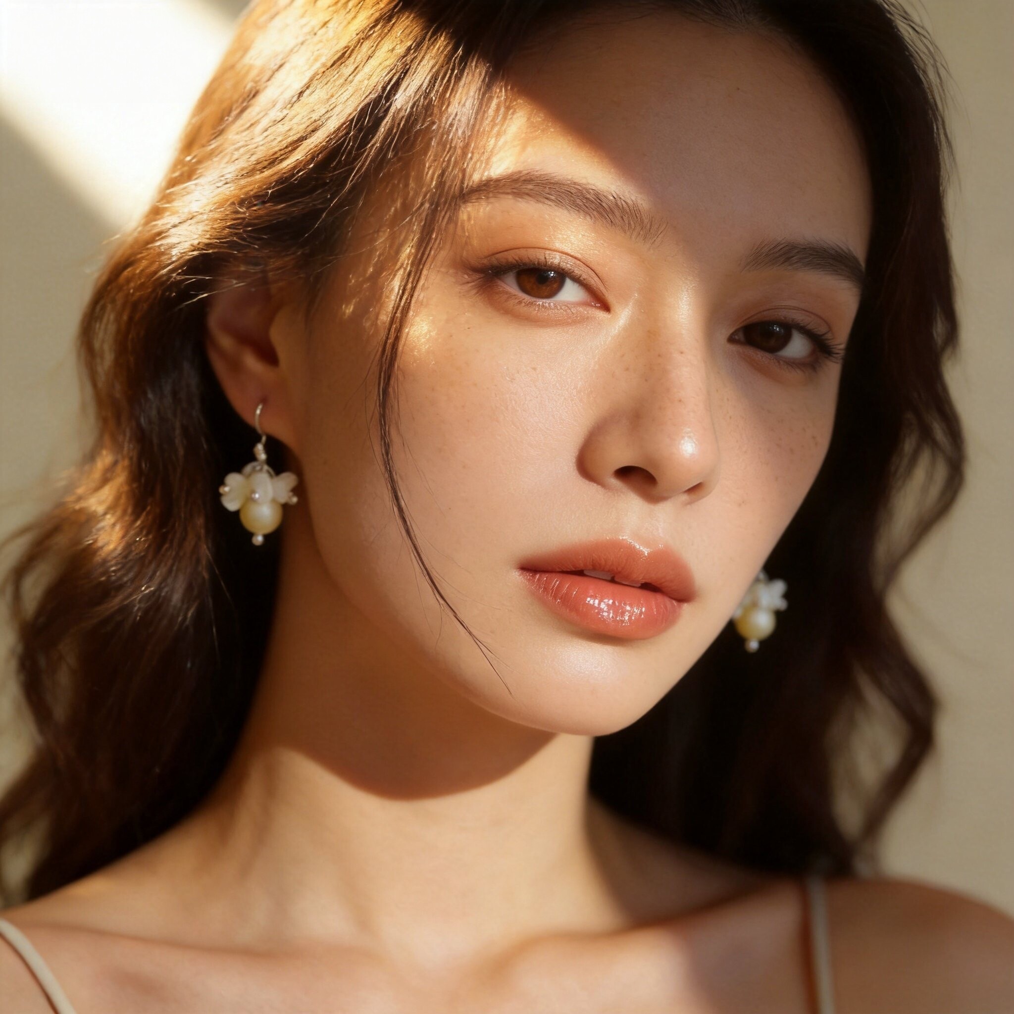 新中式不规则串珠耳环女清新甜美