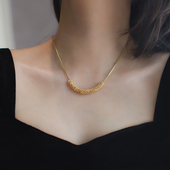 百搭金色锁骨链高级感气质时尚 轻奢小众简约项链女款 2026新款