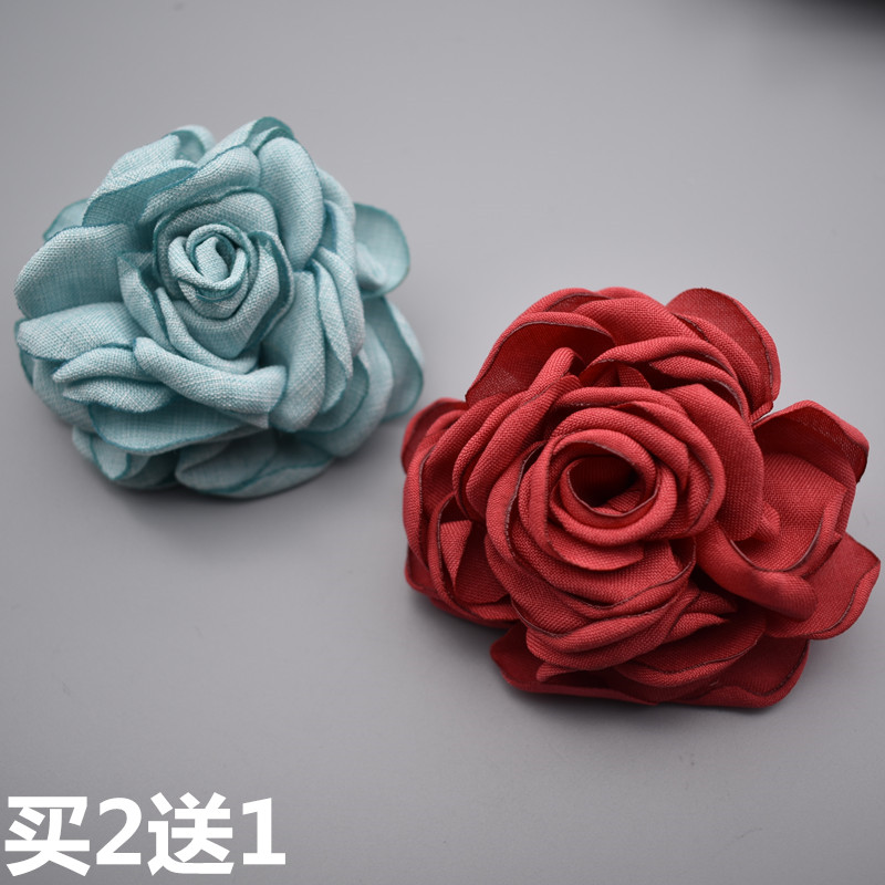 韩国别针布艺大花朵时尚