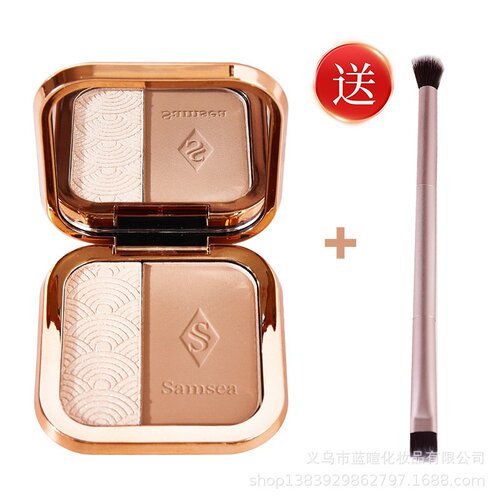 圣希高光修容粉自然提亮鼻侧影
