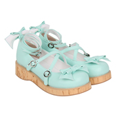 茶会鞋 普普家 8198 圆头木纹底 高跟公主洋装 2025新品 Lolita鞋