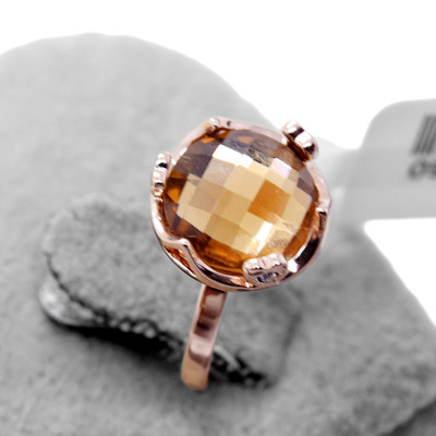 镀金水晶镶嵌小皇冠甜美风戒指