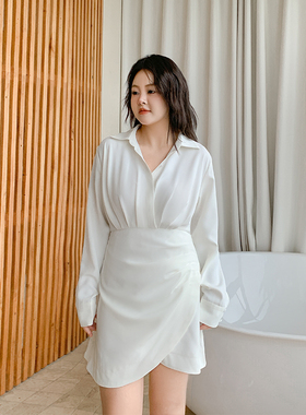 大码百分百/定制微胖妹妹2024春季新款女装胖mm显瘦高级感连衣裙