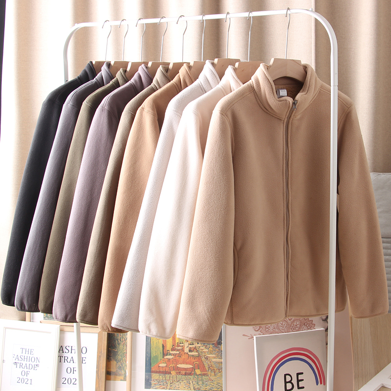 加厚羊羔绒立领夹克情侣款