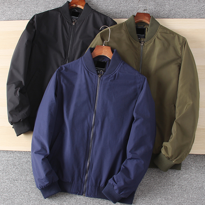 时尚棒球领薄款棉衣外套