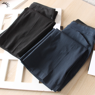 长裤 2025春新品 女西装 直筒松紧宽松显瘦弹力纯色 通勤OL休闲裤