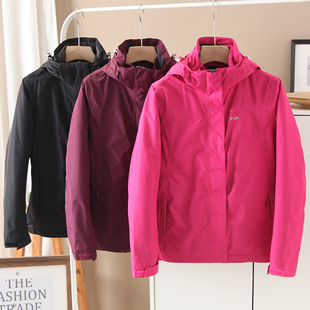 柜子1.2K 可拆摇粒绒内里连帽冲锋衣外套女 三合一