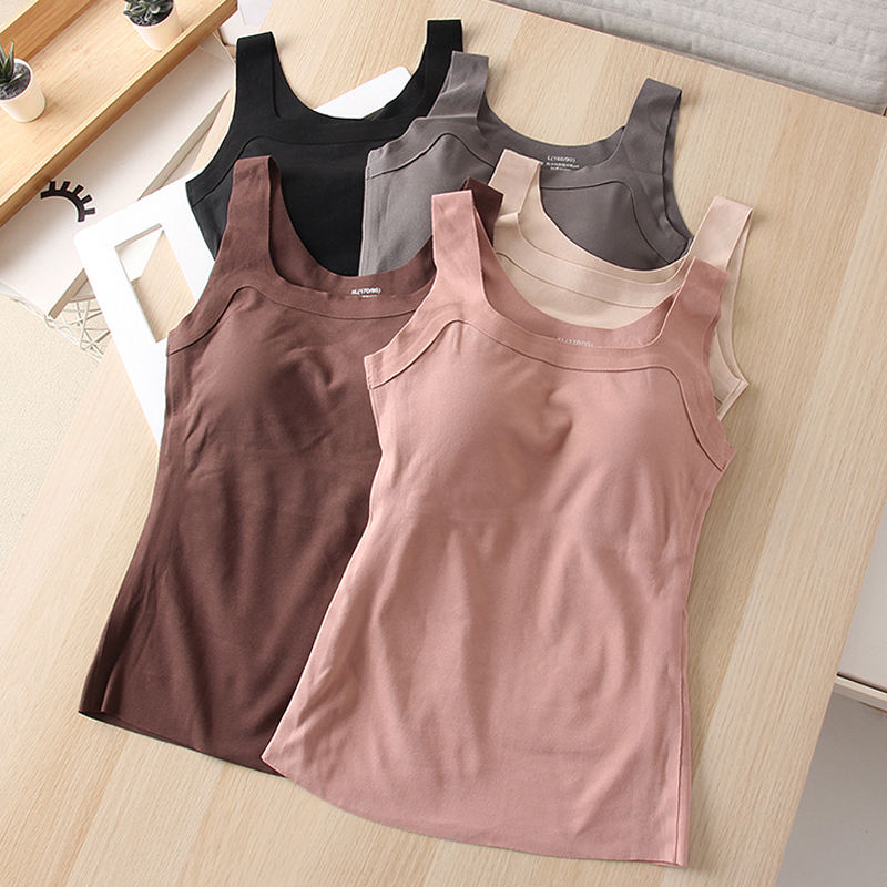 免穿文胸弹力保暖打底背心