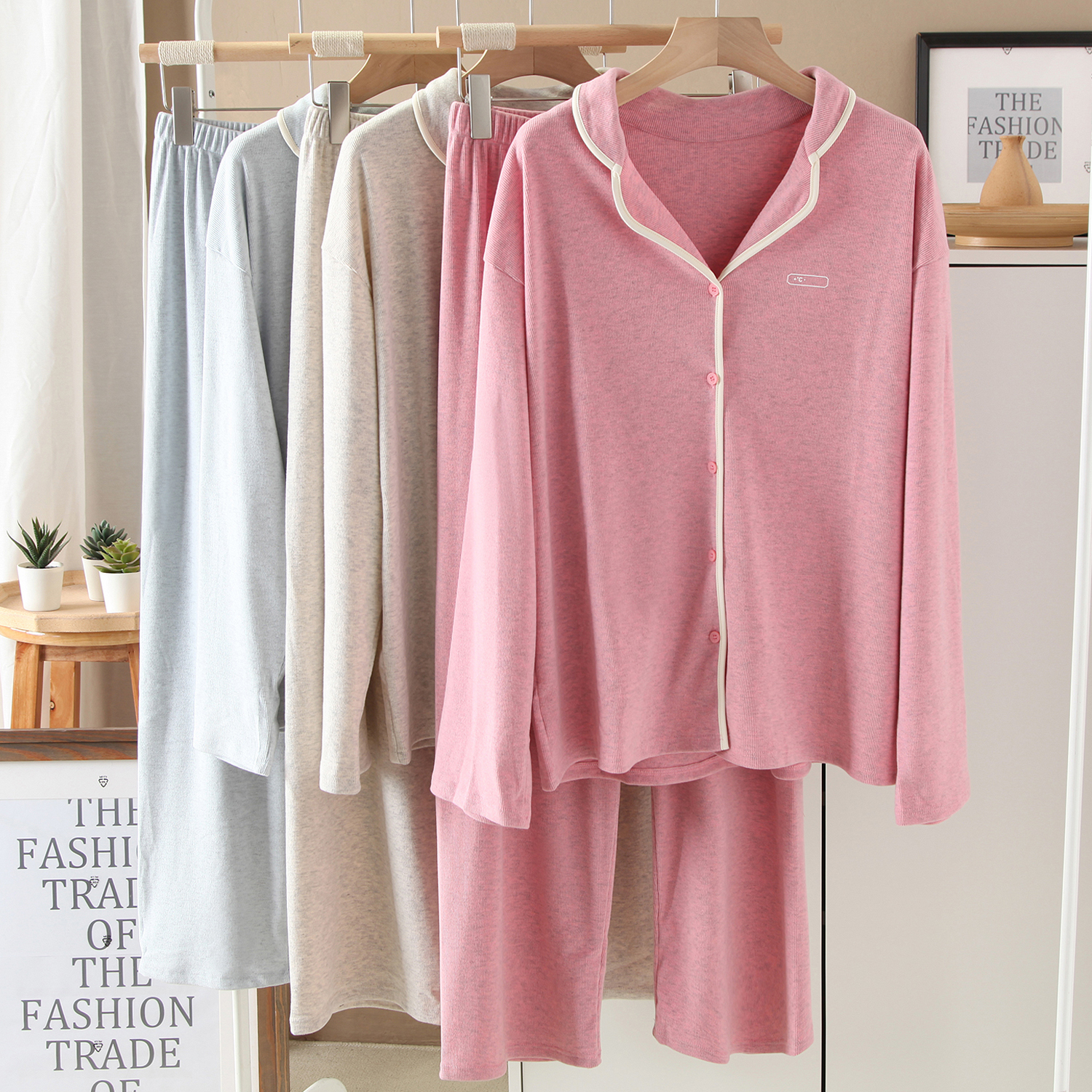 两件套装女长袖宽松亲肤家居服