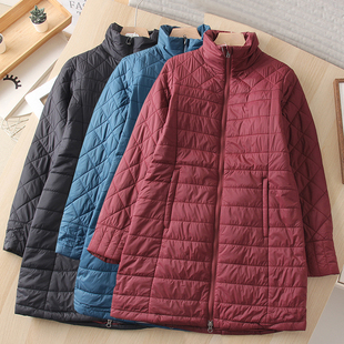 显瘦棉衣棉服 修身 防风防水外套女 户外轻便立领中长款 2025冬新品