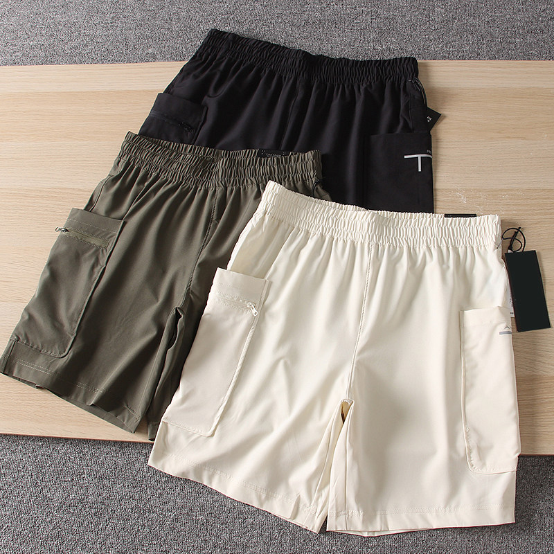 北美运动线！夏季户外轻量透气速干 口袋松紧腰慢跑训练短裤