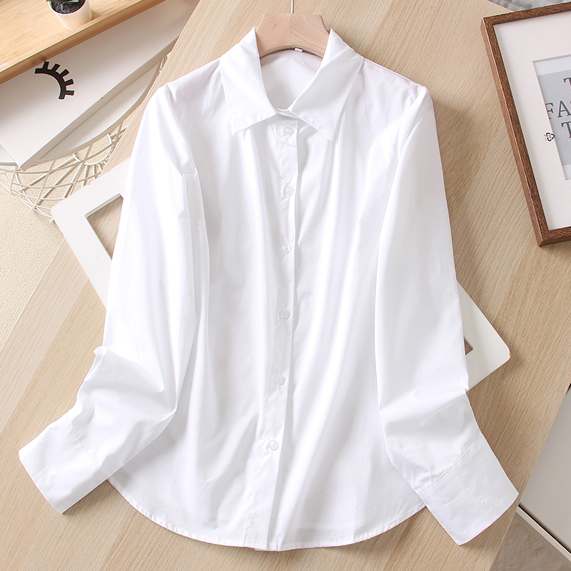 设计感小众polo白衬衫