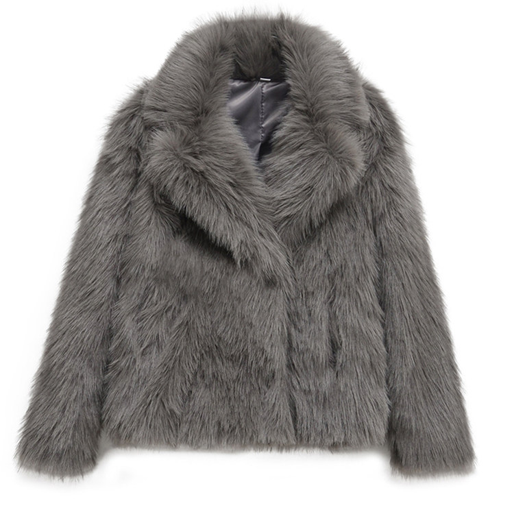贵气名媛风翻领宽松绵密加厚长毛仿皮草外套女秋冬款显瘦毛毛上衣,女装/女士精品,短外套,淘宝优惠券,粉丝福利购,淘宝优惠卷