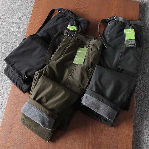 加绒加厚防风防水户外冬季休闲裤