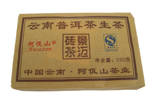 【阿佤山】2008年景迈正山春茶原料之“景迈砖茶”普洱茶生茶砖茶