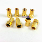 带防水圈 5四屏蔽线用英制F头 全铜镀金英制F头 自紧螺纹英制F头